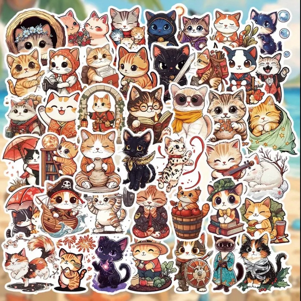 55 Cute Kitty Cat Stickers